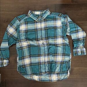 American Eagle Boyfriend Fit Plaid Button Down Shirt